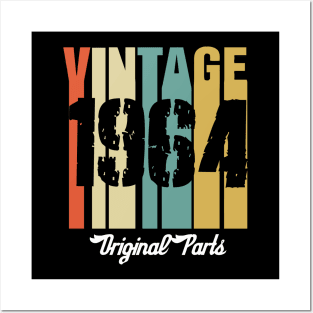 Vintage 1964 Original Parts Retro Vintage Birthday Gifts 56s Posters and Art